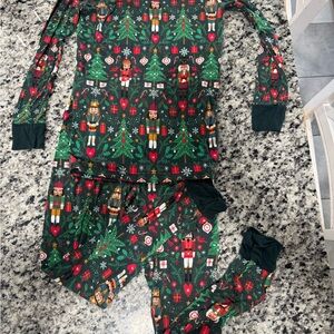 Little Sleepies Nutcracker Holiday Pajama Set - Green and Red